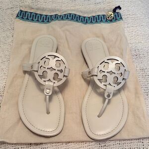 Tory Burch Cream Miller Sandals